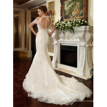 ZM16019 Sexy Backless High NecK Unusual Design Mermaid Wedding Dresses Off-Shoulder Modern Wedding Dresses Bridal Gown